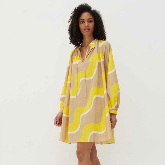 Chinti & Parker x RTR | Wave Cotton-Poplin Smock Dress size 2 - Picture 2 of 5